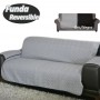 Couch Cover Funda Reversible de Sofá Gris/Negro
